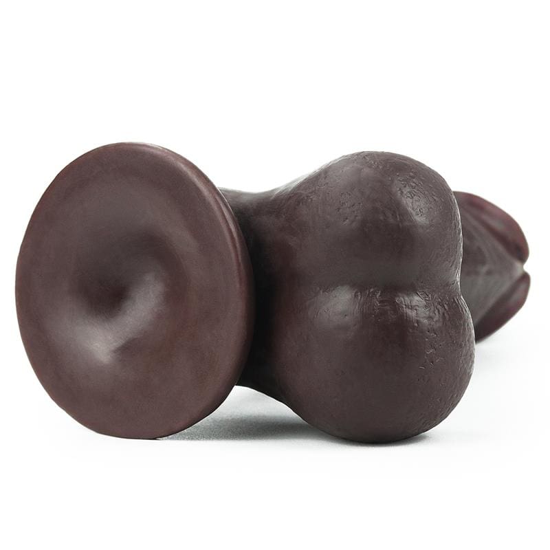 LOVETOY DILDO SLIDING WHOLE TESTICLE 7.8" NEGRO