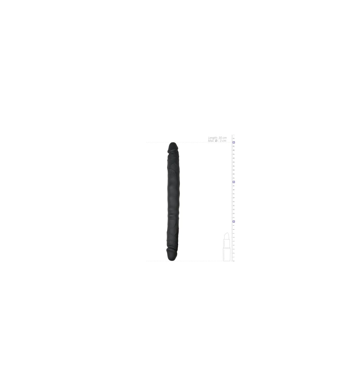 DILDO DOBLE DOUBLE ENDED DILDO NEGRO