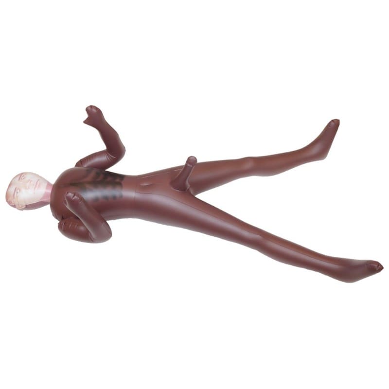 MUÑECO NEGRO AMERICAN FOOTBALLER CARA IMPRESA PENE 20CM
