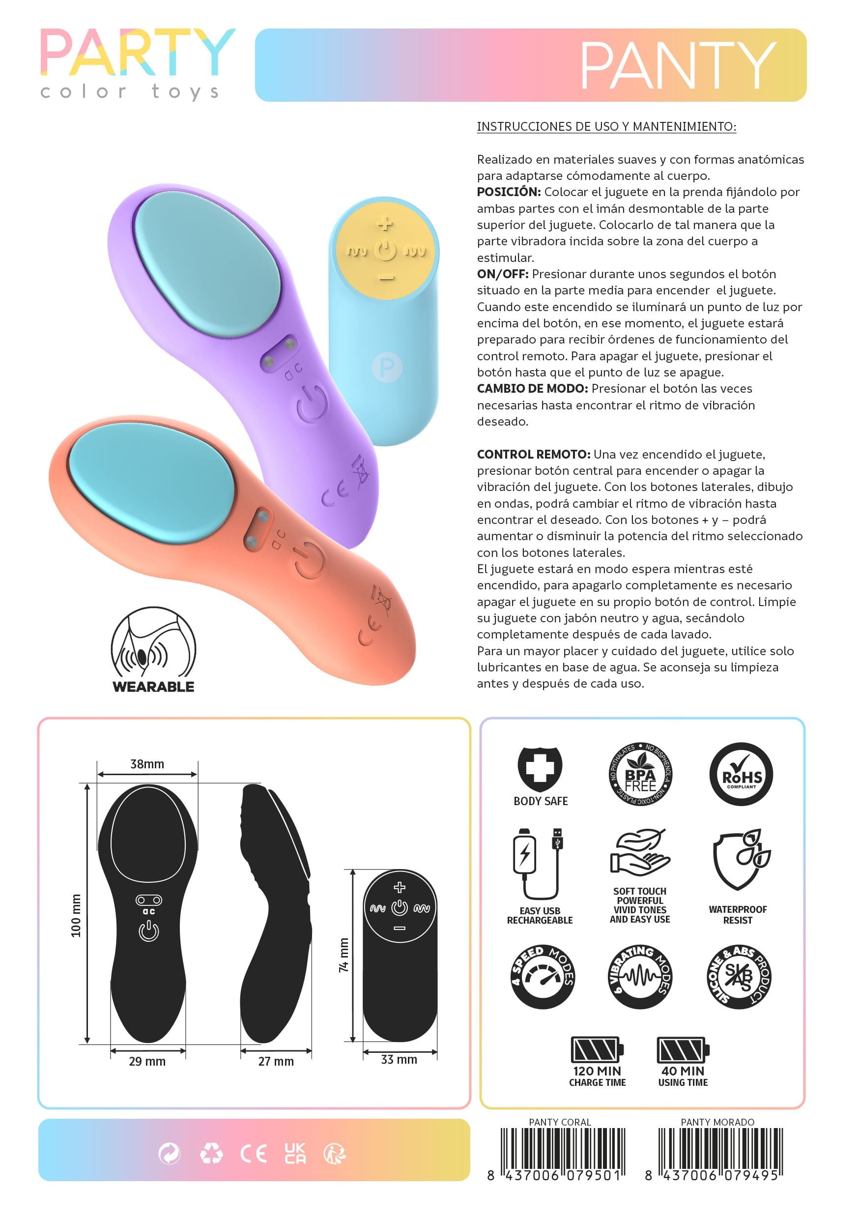 VIBRADOR PANTY CON MANDO