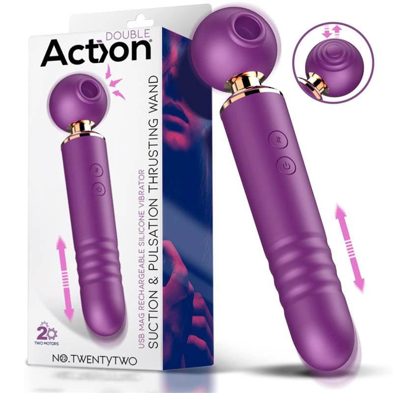 ACTION NO. TWENTYTWO MASAJEADOR CON SUCCIÓN, PULSACIÓN Y THRUSTING