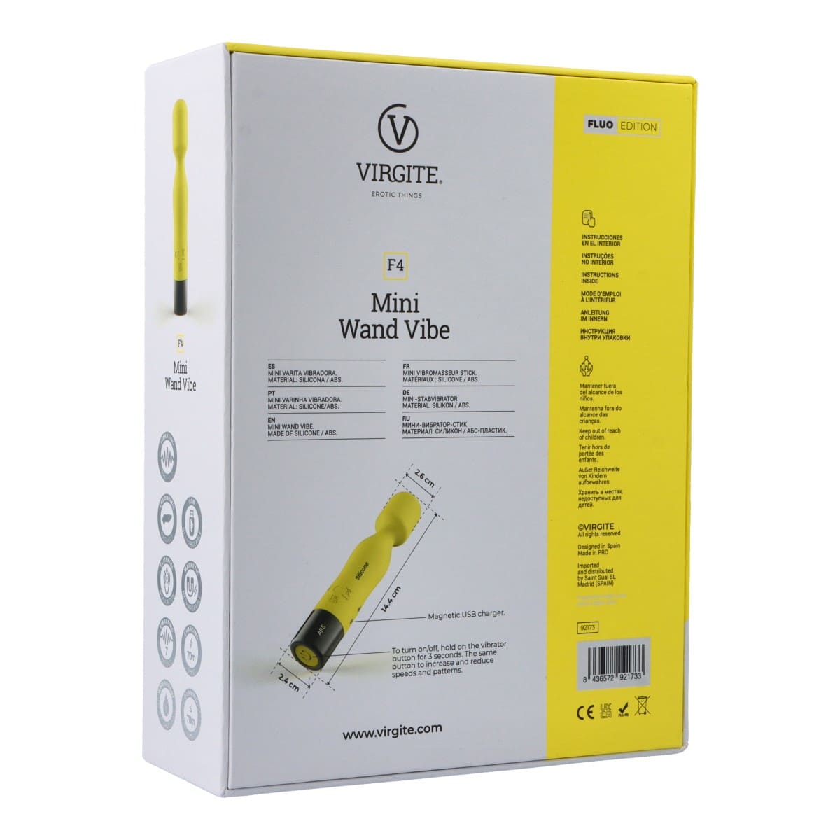 VIBRADOR F4 FLUO SILICONA RECARGABLE