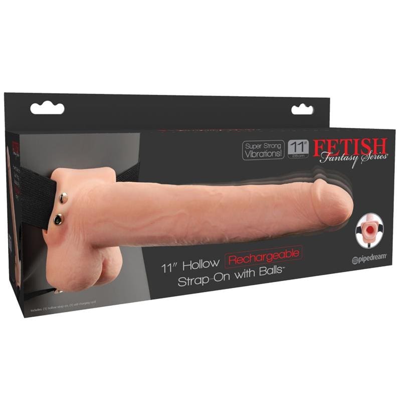 FETISH FANTASY SERIES ARNÉS CON DILDO HUECO CON VIBRACIÓN 11"