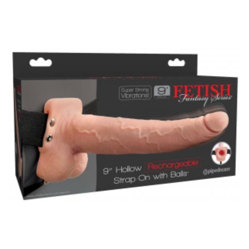 FETISH FANTASY SERIES ARNES ELASTICO CON DILDO HUECO 9" 10 FUNCIONES VIBRACION USB NATURAL