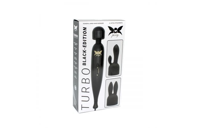 MASAJEADOR WAND PIXEY TURBO NEGRO +2 ACCESORIOS