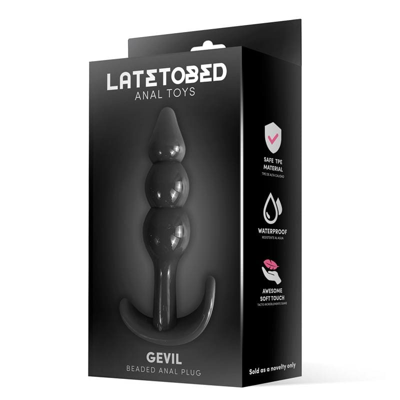 LATETOBED GEVIL PLUG ANAL EN ANCLA NEGRO