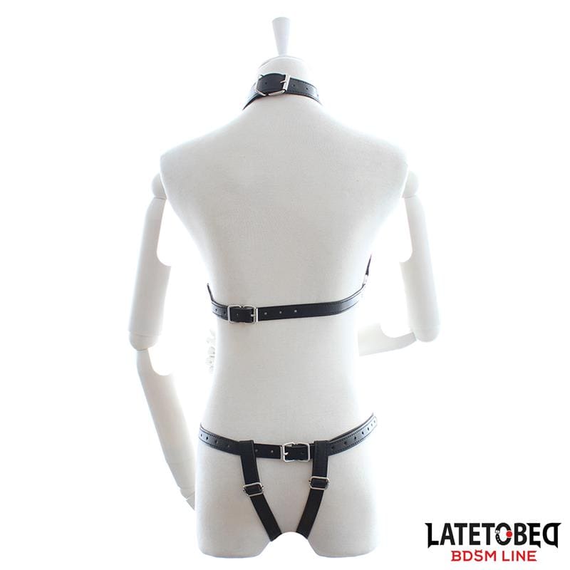 LATETOBED BDSM LINE SET DE SUJETADOR Y BRAGUITAS BONDAGE CON CADENAS