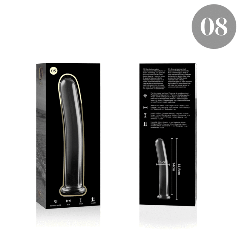 NEBULA SERIES BY IBIZA™ - MODELO 8 DILDO CRISTAL BOROSILICATO 14.5 X 2 CM - Imagen 5