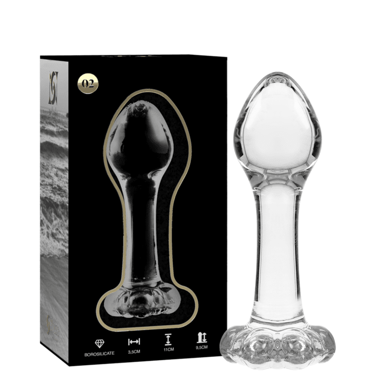 NEBULA SERIES BY IBIZA™ - MODELO 2 PLUG CRISTAL BOROSILICATO 11 X 3.5 CM - Imagen 3