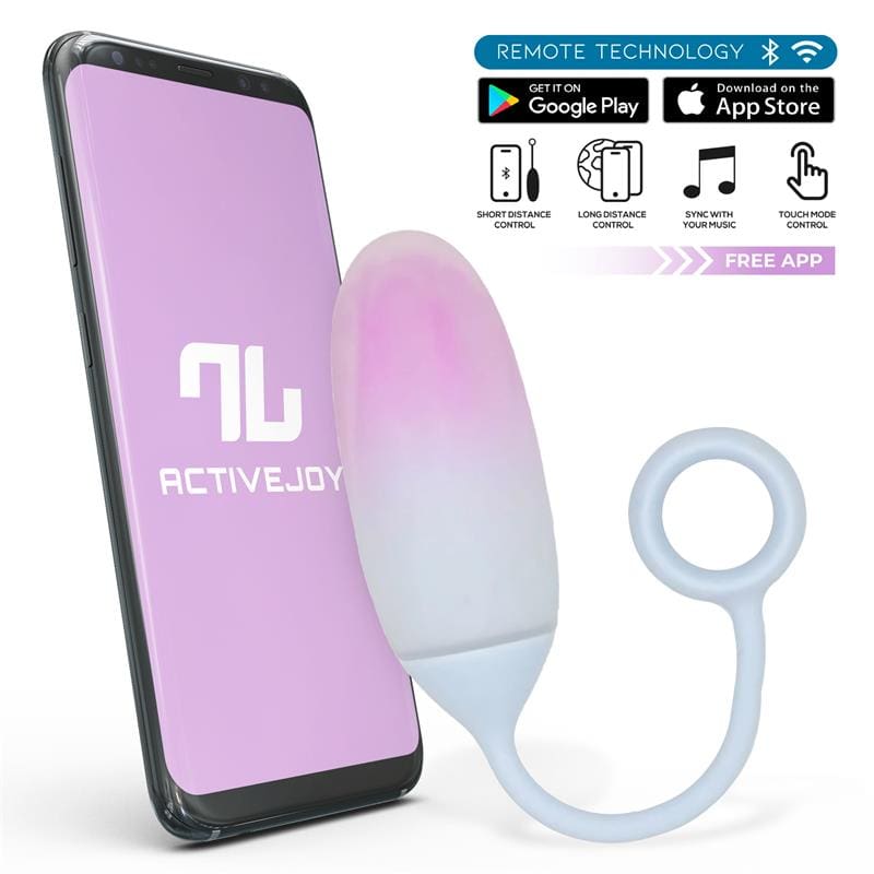 INTOYOU APP SERIES HUEVO CON APP SILICONA DOBLE CAPA ROSA AZUL