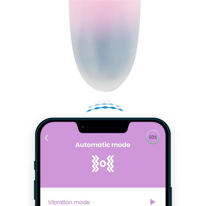 INTOYOU APP SERIES HUEVO CON APP SILICONA DOBLE CAPA AZUL PÚRPURA