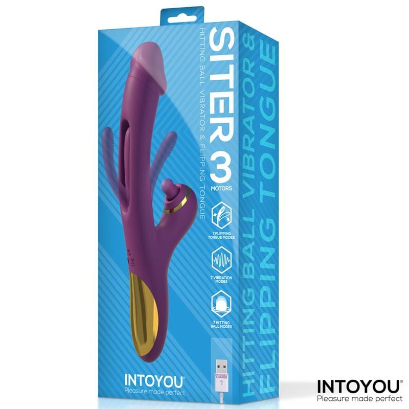 INTOYOU SITER VIBRADOR CON LENGUA MOVIMIENTO FLIPPING Y BOLA GOLPETEO