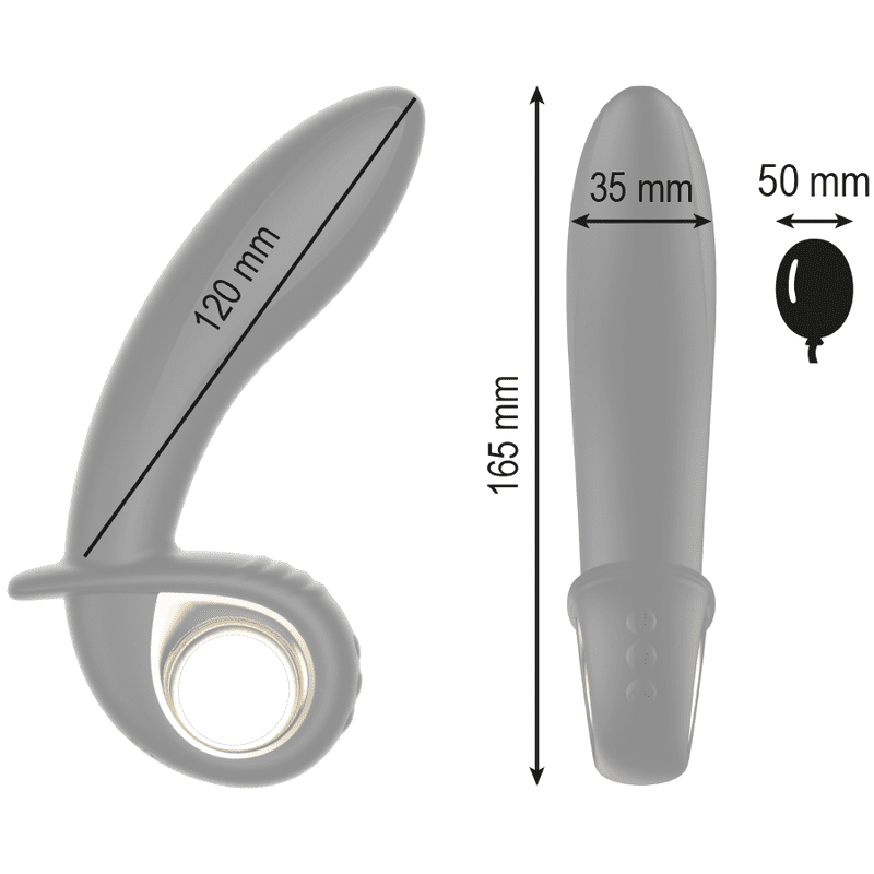 IBIZA POTENTE VIBRADOR HINCHABLE ANAL/VAGINAL CONTROL REMOTO