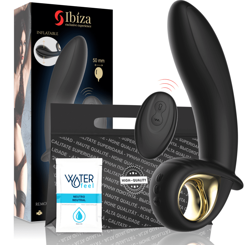 IBIZA POTENTE VIBRADOR HINCHABLE ANAL/VAGINAL CONTROL REMOTO