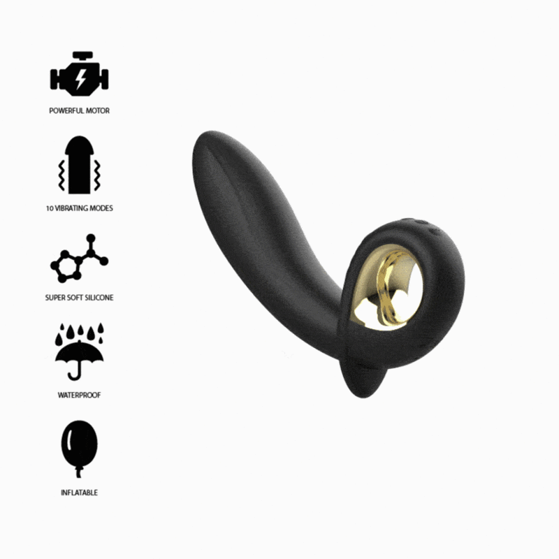 IBIZA POTENTE VIBRADOR HINCHABLE ANAL/VAGINAL CONTROL REMOTO