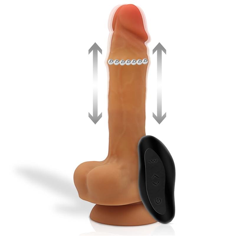 CENTAURO ADRIANO DILDO REALISTA VIBRACIÓN Y BOLAS UP AND DOWN INTERNAS