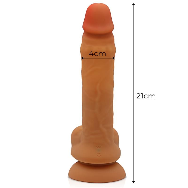 CENTAURO ADRIANO DILDO REALISTA VIBRACIÓN Y BOLAS UP AND DOWN INTERNAS