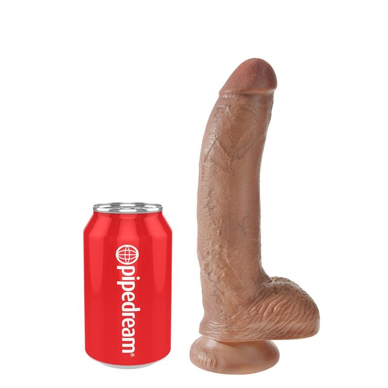 KING COCK KING COCK PENE CON TESTÍCULOS DE 9" - BRONCEADO