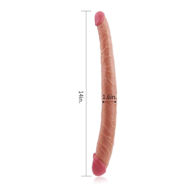 LOVETOY DILDO DOBLE LADYKILLER 14" NATURAL
