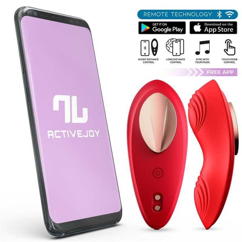 INTOYOU APP SERIES VIBRADOR DE BRAGUITA CON APP SILICONA ROJO