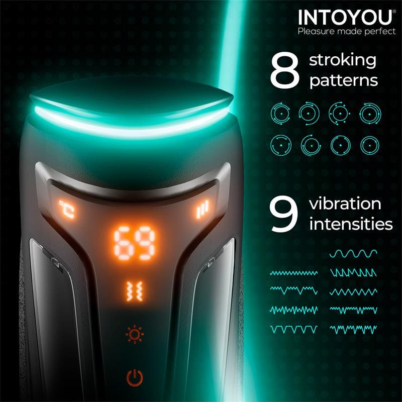 INTOYOU CONOR MASTURBADOR MASCULINO CON THRUSTING, VIBRACIÓN Y CALOR