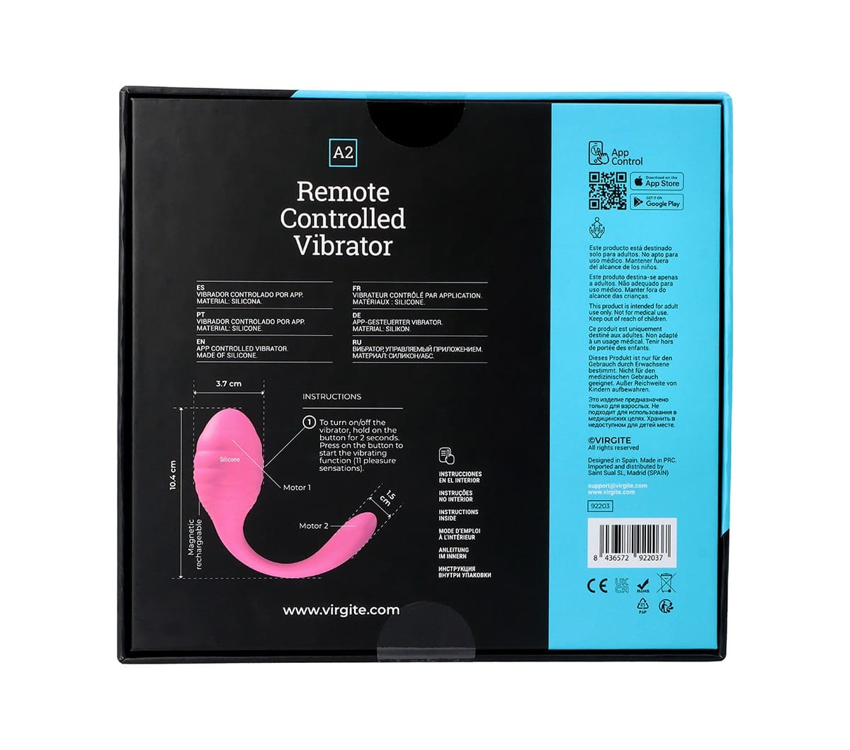 A2 REMOTE CONTROLLED VIBRATOR