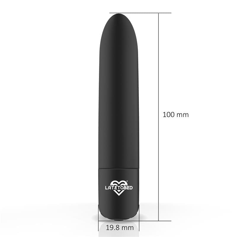 LATETOBED SHOTY BALA VIBRADORA USB 10 VELOCIDADES POTENTE MOTOR NEGRO