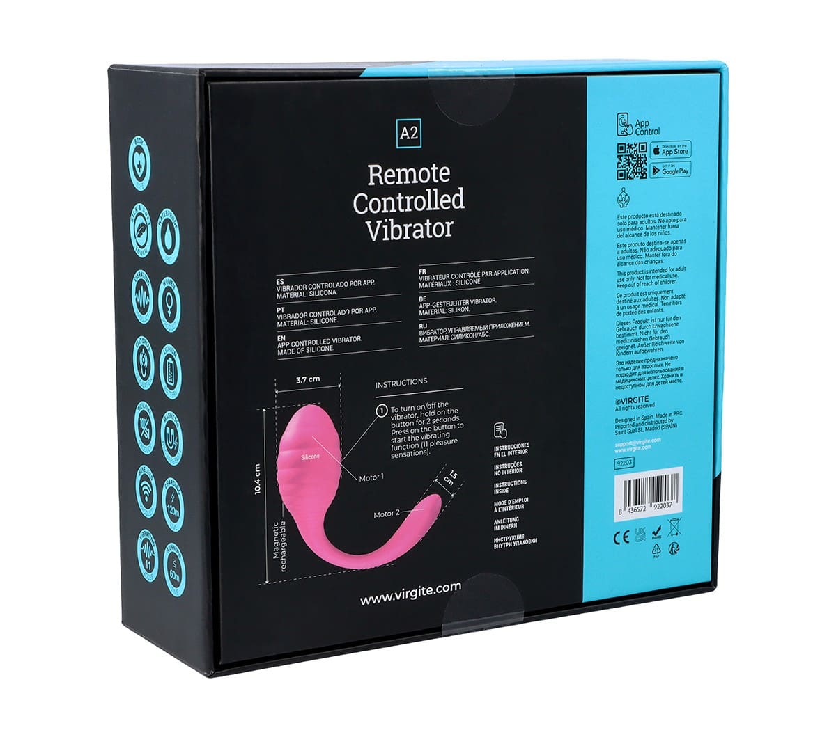 A2 REMOTE CONTROLLED VIBRATOR