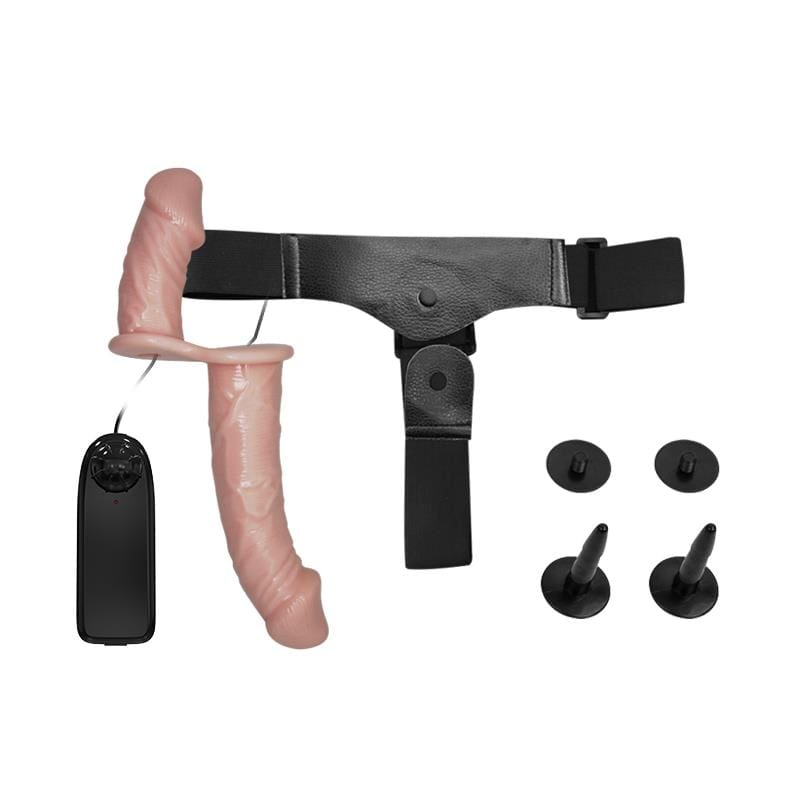 BAILE ARNÉS DILDO DOBLE CON VIBRACIÓN NATURAL