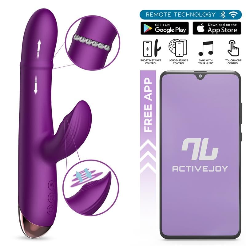 INTOYOU APP SERIES Sendel Vibrador con Anillo de Bolas Internas Up and Down y Pulsación con App