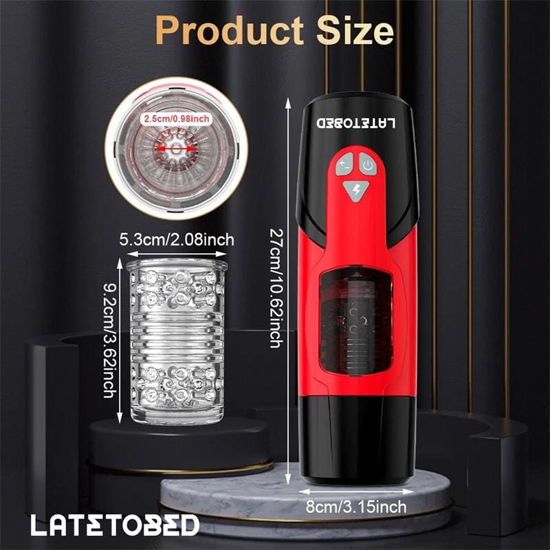 LATETOBED Telio Masturbador Advanced con Rotación, Thrusting y Gemidos con Ventosa