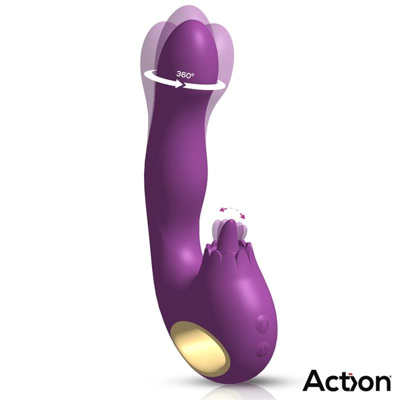 ACTION Toka Vibrador con Oscilación 360º y Lengua Estimuladora