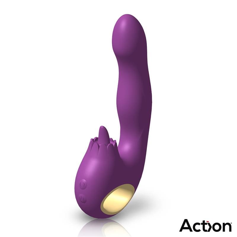 ACTION Toka Vibrador con Oscilación 360º y Lengua Estimuladora