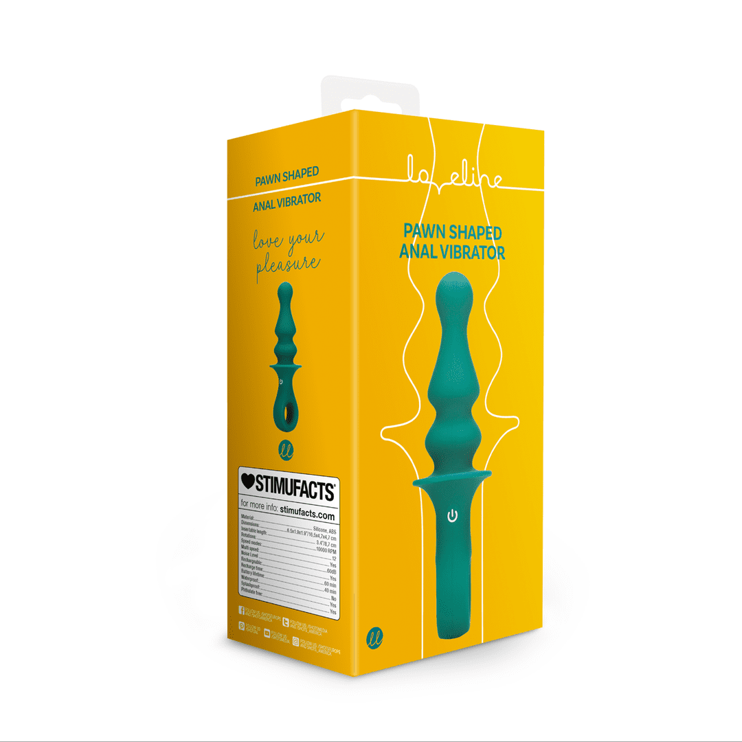 VIBRADOR ANAL SILICONA PAWN ESTRÍADO VERDE