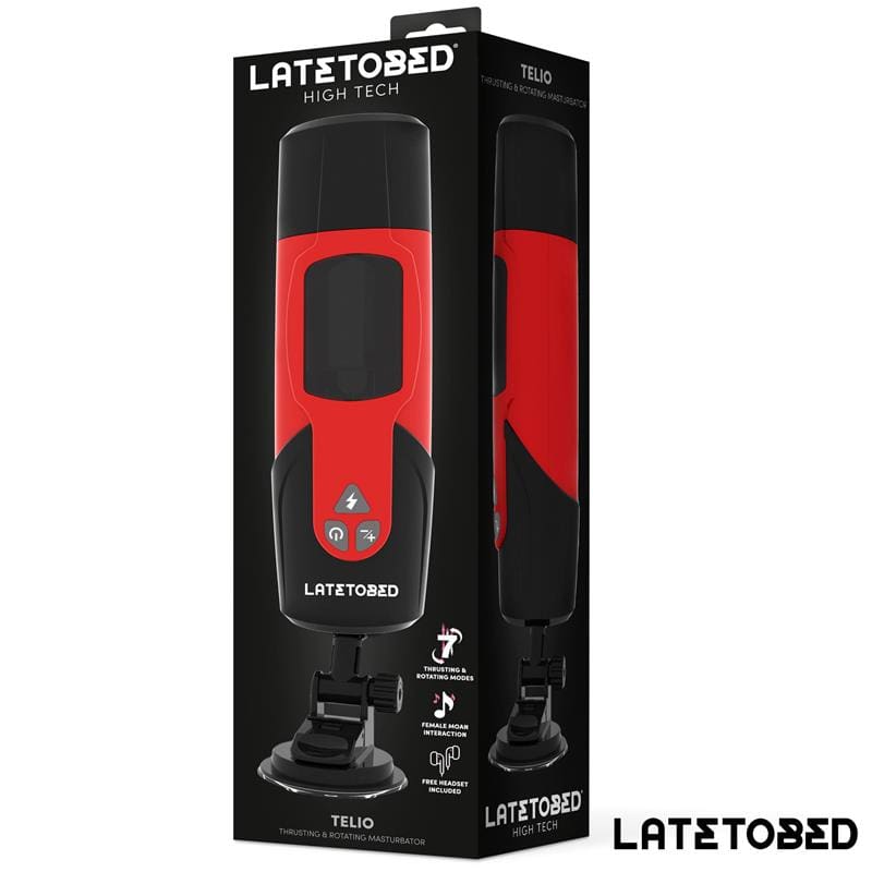 LATETOBED Telio Masturbador Advanced con Rotación, Thrusting y Gemidos con Ventosa - Imagen 8