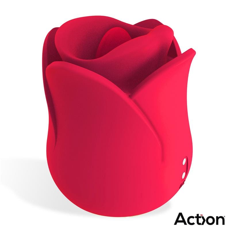 ACTION Meryl Estimulador Vibrador de Rosa con Lengua 2 Motores