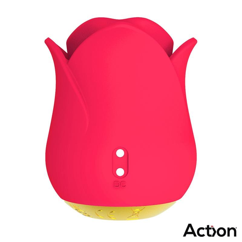 ACTION Meryl Estimulador Vibrador de Rosa con Lengua 2 Motores