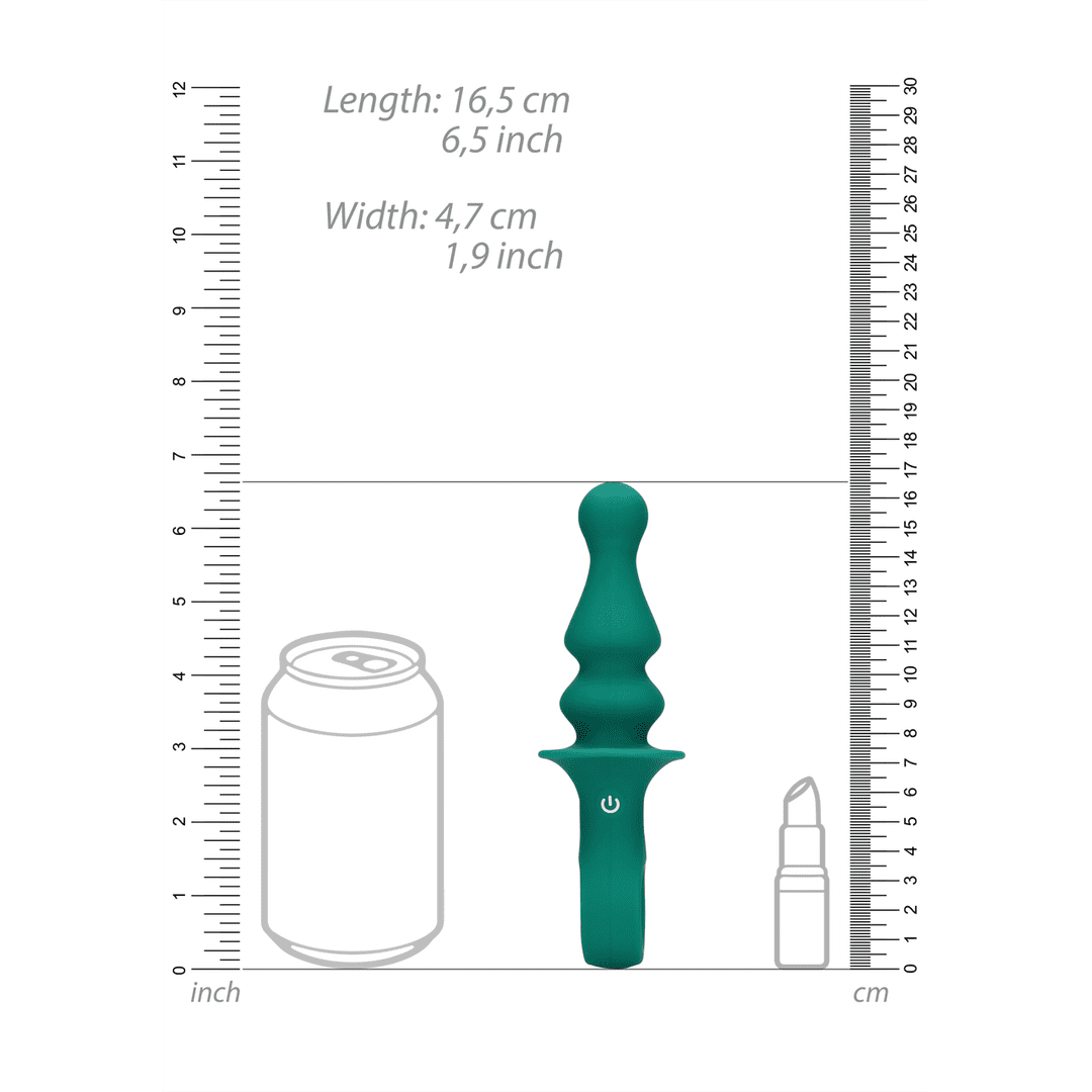 VIBRADOR ANAL SILICONA PAWN ESTRÍADO VERDE