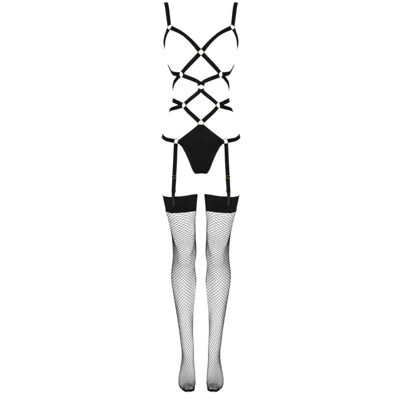 LIVCO CORSETTI FASHION - THIARA LC 20213 SET BODY + MEDIAS NEGRO - Imagen 8