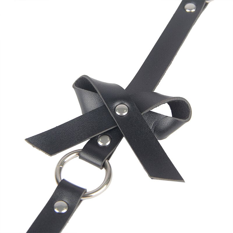 ARNÉS DE PIERNA CADENA CUERO NEGRO TALLA ÚNICA