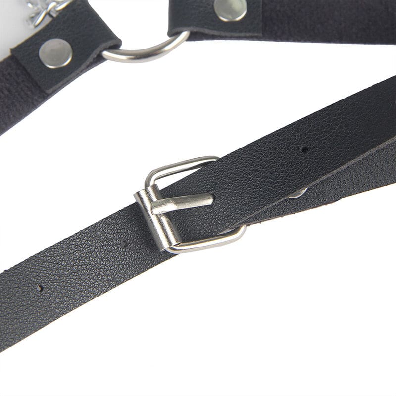 ARNÉS FORMA CINTURON CUERO NEGRO TALLA ÚNICA