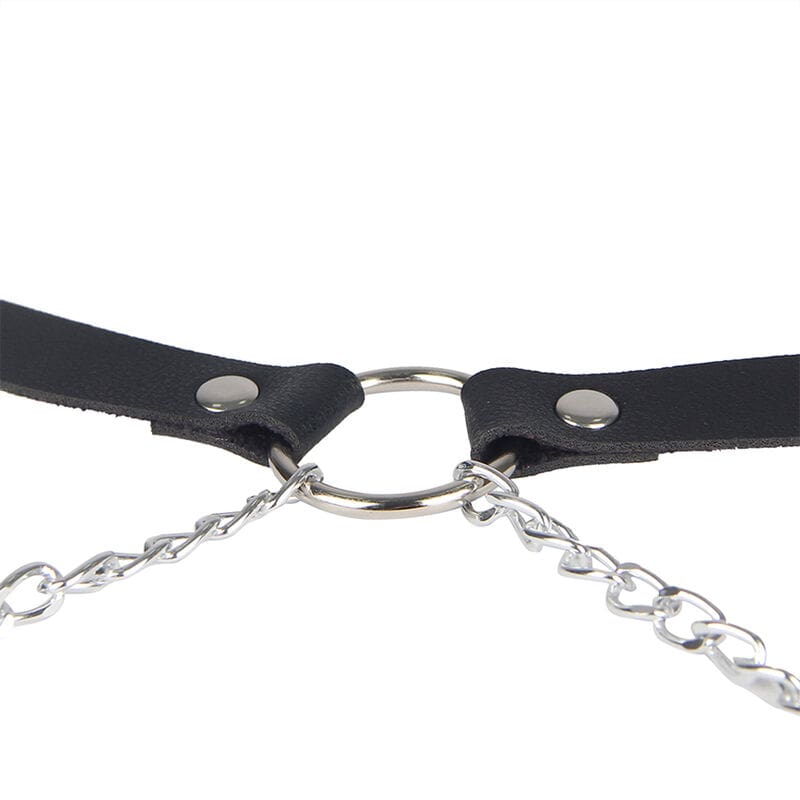 ARNÉS FORMA CINTURON CUERO NEGRO TALLA ÚNICA