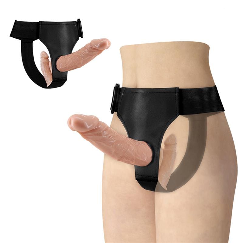 PRETTYLOVE Arnés con Dildo Doble 7.1" + 5.9"