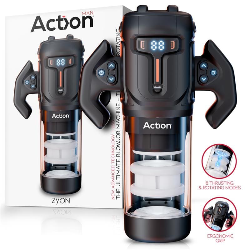 ACTION Zyon Masturbador Automático Avanzado con Up and Down y Rotación