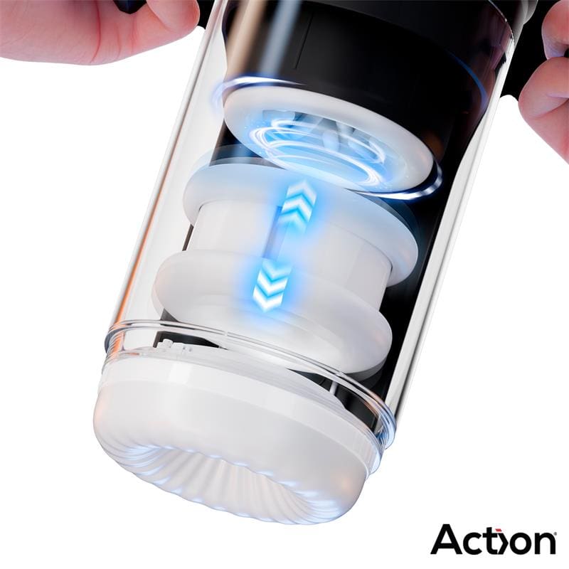 ACTION Zyon Masturbador Automático Avanzado con Up and Down y Rotación