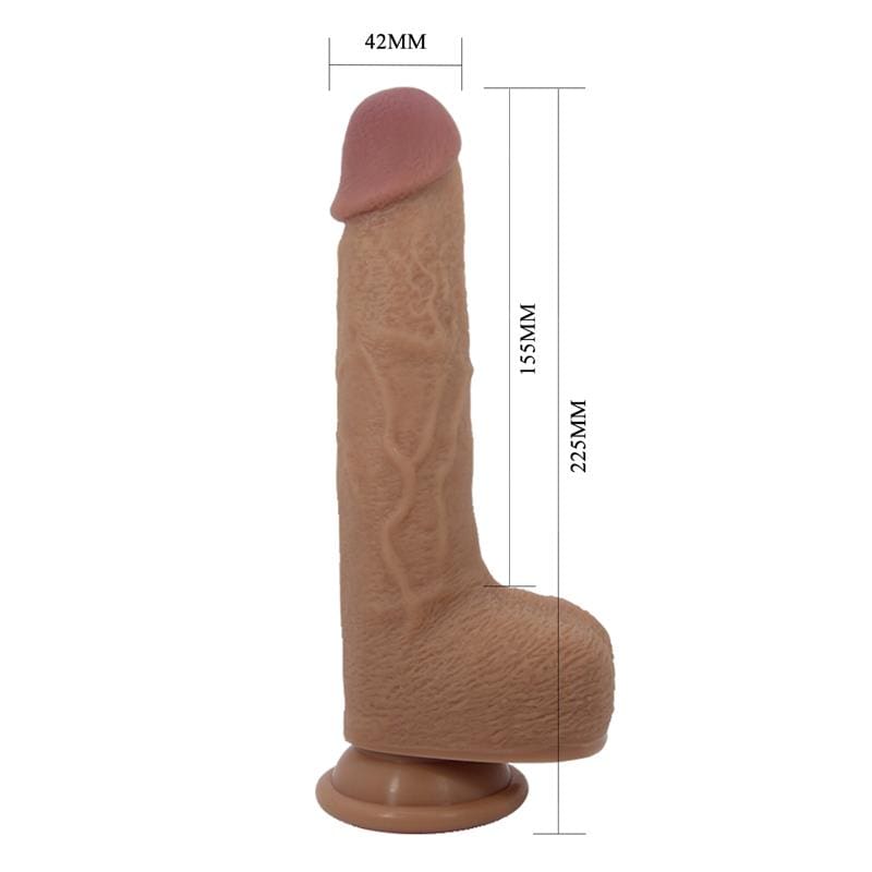 PRETTYLOVE Tommy Dildo Realista con Vibración y Thrusting con Contorl Remoto