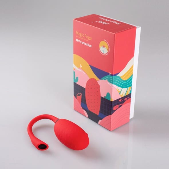 MAGIC MOTION HUEVO VIBRADOR FUGU ROJO APP