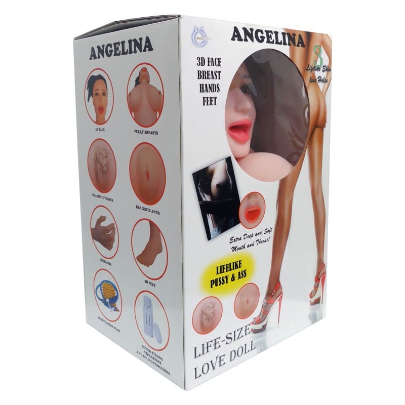 Muñeca Angelina - cara, pies y manos 3D - vagina y ano ciberskin - con vibración