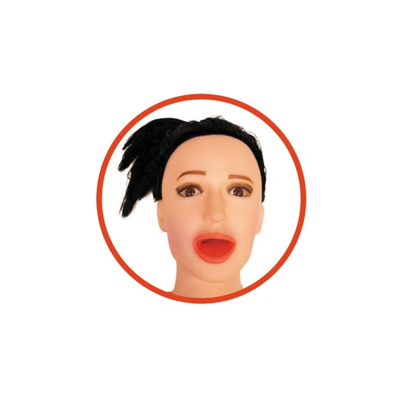 Muñeca Angelina cara, pies y manos 3D vagina y ano ciberskin con vibración