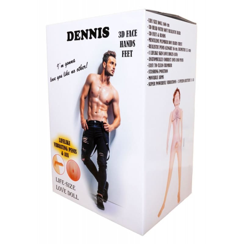 Muñeco Dennis pene vibrador cara, manos y pies 3D